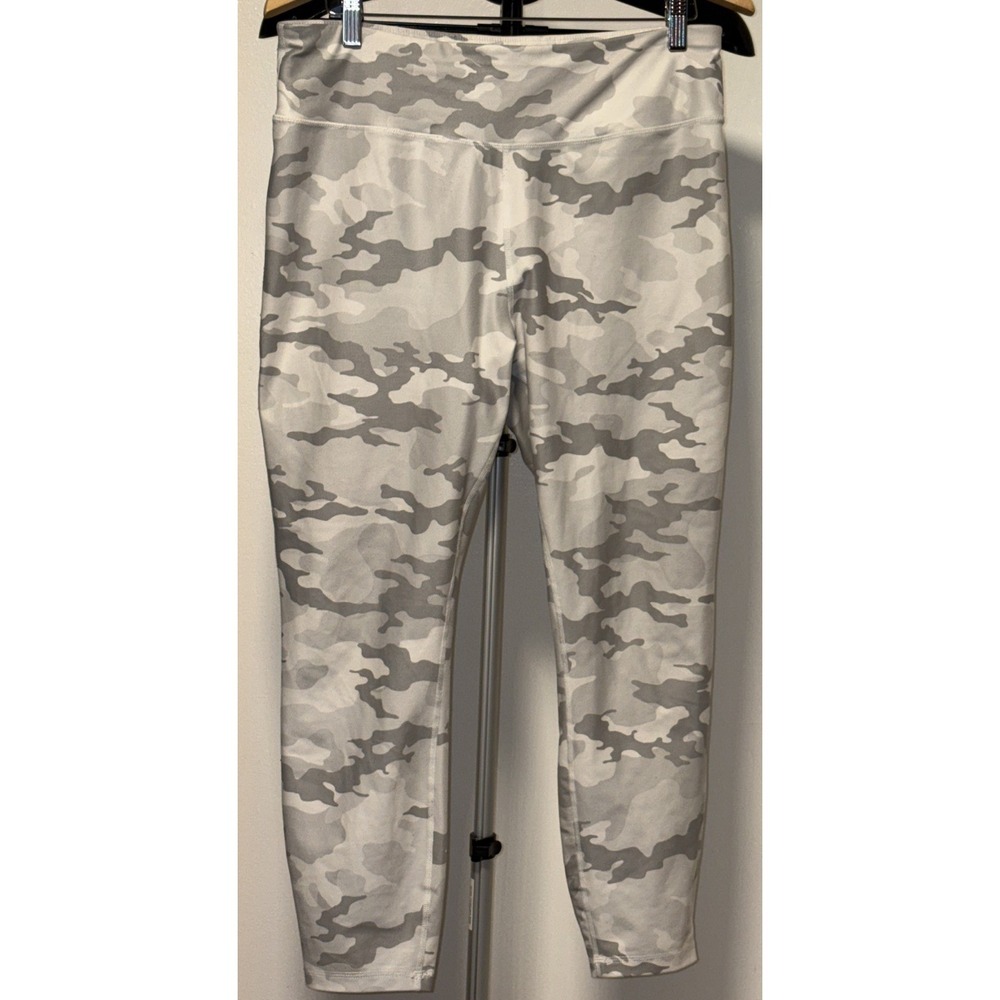 Avia White Camouflage  Leggings With Pocket Women's Size L